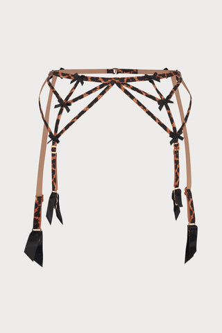 Agent Provocateur Blair Suspender Black/Leopard