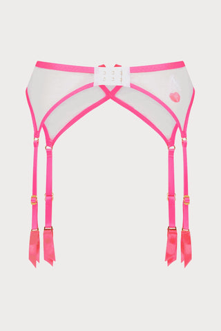 Agent Provocateur Donnie Suspender Belt Pink/White