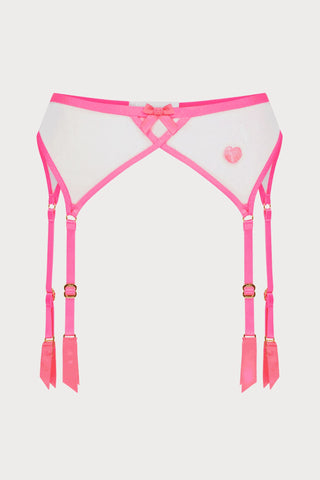 Agent Provocateur Donnie Suspender Belt Pink/White