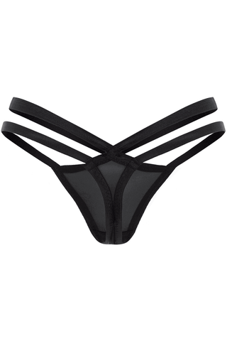 Agent Provocateur Joan Strappy Black Mesh Thong