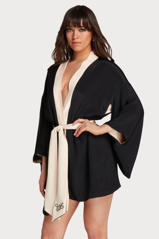 Agent Provocateur Kiki Silk Kimono, Size M-L (UK 14-18) - Naughty Knickers