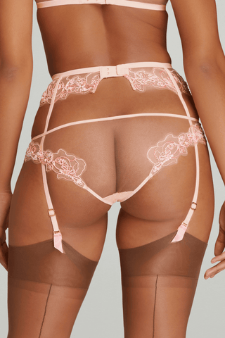 Agent Provocateur Lindie Suspender Baby Pink/Orange