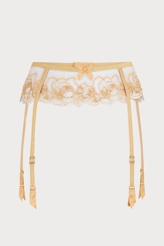 Lindie Suspender Belt Gold, Size 5 (UK 14)