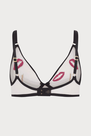 Agent Provocateur Lotie Bra Black/Pink/Sand