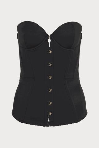 Agent Provocateur Mercy Satin Corset in Black