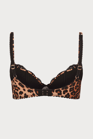 Agent Provocateur Molly Plunge Underwired Bra Leopard