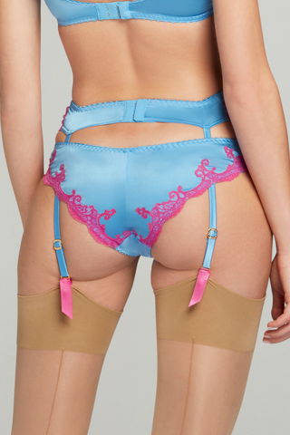 Agent Provocateur Molly Suspender Blue/Pink