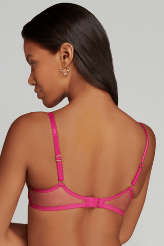 Agent Provocateur Zuri Plunge Underwired Bra Fuchsia/Red/Gold