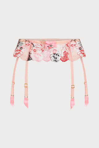 Agent Provocateur Zuri Suspender Pink/Red/Sand
