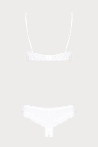Obsessive Alabastra Half Bra & Crotchless Thong