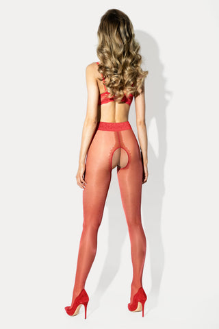 Amour Hip Gloss Tights Red