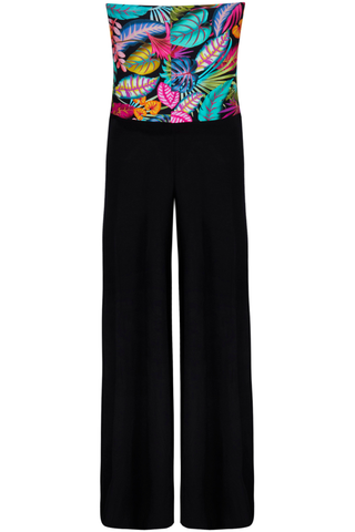 Antigel La Forêt Magic Tropical Print/Black Jumpsuit