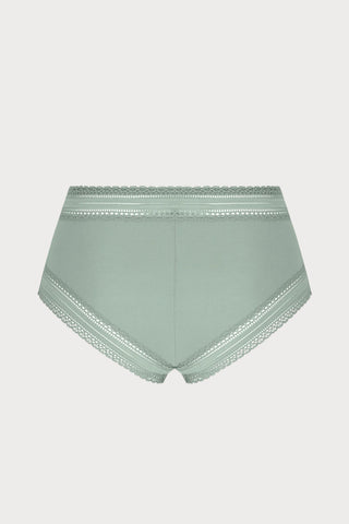 Simply Graphic Mini Shorts in Green, Size L (UK 14)