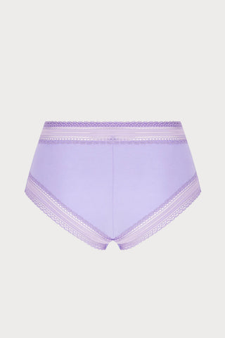 Simply Graphic Mini Shorts in Lilac, Size L (UK 14)