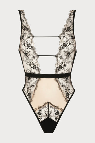 Atelier Amour Après Minuit Thong Bodysuit Black - Naughty Knickers