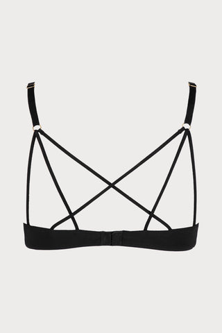Atelier Amour Après Minuit Underwired Triangle Bra Black - Naughty Knickers