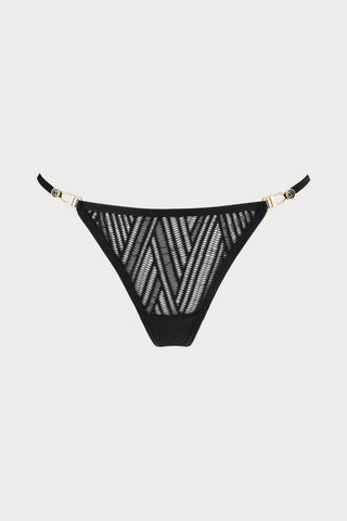 Atelier Amour Clair Obscur Lace Mini Thong Black