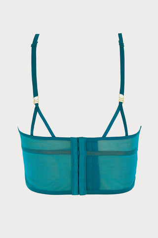 Cosmic Dream Open Bustier Bra Lagoon, Size S