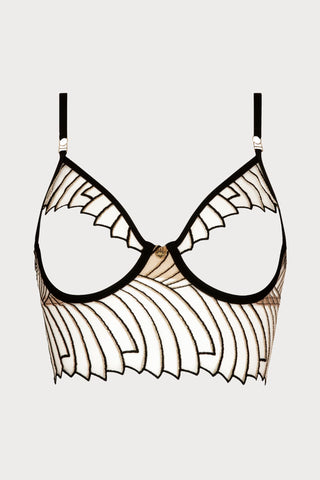 Atelier Amour Cosmic Dream Open Cup Bustier Bra - Naughty Knickers
