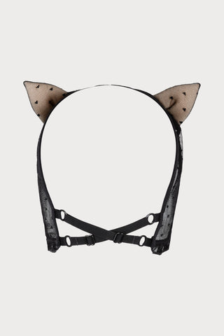 Atelier Amour Coup de Foudre Black Plumetis Tulle Mask - Naughty Knickers