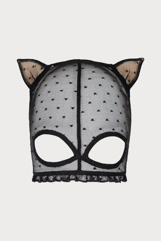 Atelier Amour Coup de Foudre Black Plumetis Tulle Mask - Naughty Knickers