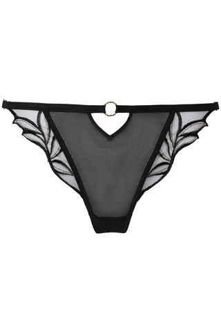 Atelier Amour Sheer Black Embroidery Brief - Dolce Vita