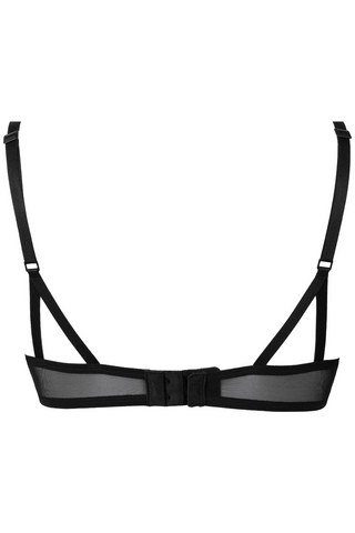 Atelier Amour Black Embroidery Half Cup Bra - Dolce Vita