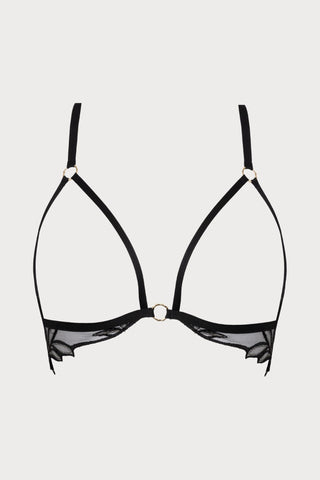 Atelier Amour Dolce Vita Black Open Cup Bra - Naughty Knickers