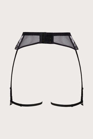 Atelier Amour Dolce Vita Black Suspender Belt - Naughty Knickers