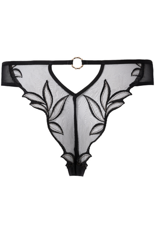 Atelier Amour Black Embroidery Tanga - Dolce Vita