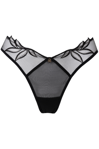 Atelier Amour Black Embroidery Tanga - Dolce Vita