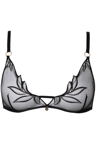 Atelier Amour Black Embroidery Triangle Bra - Dolce Vita