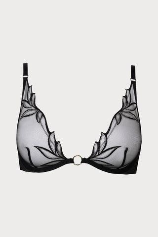 Atelier Amour Dolce Vita Black Underwired Triangle Bra - Naughty Knickers