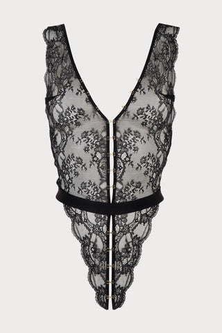 Atelier Amour Évasion Sensuelle Openable Lace Thong Bodysuit - Naughty Knickers