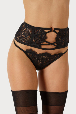 Atelier Amour Madame Rêve Suspender Belt Black