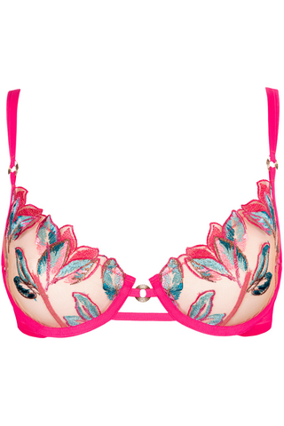 Atelier Amour Cherry Half Cup Bra Oiseau de Paradis - Pink Demi Cup Bra