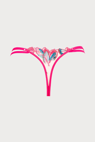 Atelier Amour Oiseau de Paradis Mini Thong in Cherry - Naughty Knickers