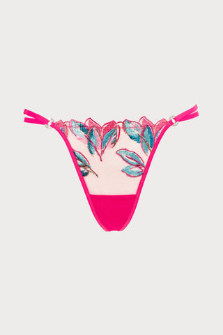 Atelier Amour Oiseau de Paradis Mini Thong in Cherry - Naughty Knickers