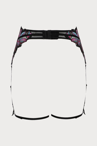 Atelier Amour Oiseau de Paradis Suspender Harness in Black - Naughty Knickers