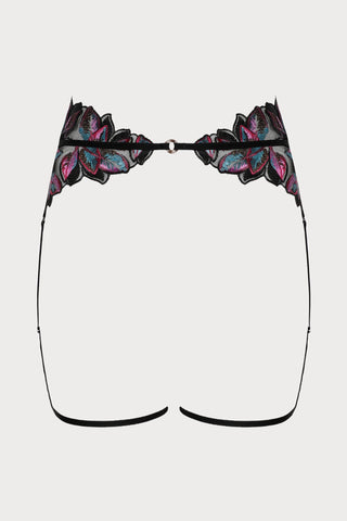 Atelier Amour Oiseau de Paradis Suspender Harness in Black - Naughty Knickers