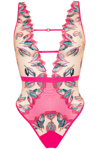 Atelier Amour Oiseau de Paradis Thong Bodysuit Cherry - Sexy Bodysuit