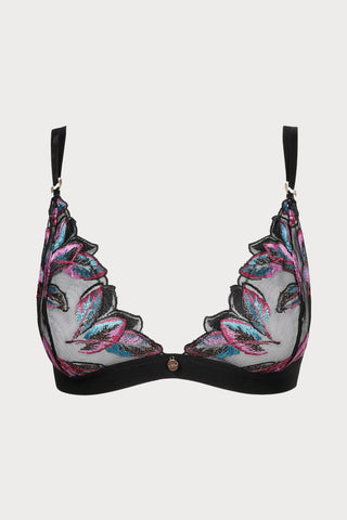 Atelier Amour Oiseau de Paradis Wireless Triangle Bra in Black - Naughty Knickers