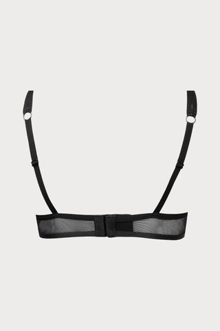 Atelier Amour Oiseau de Paradis Wired Triangle Bra in Black - Naughty Knickers