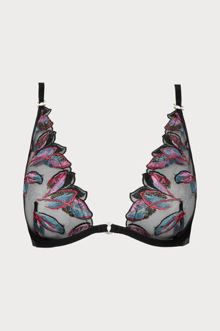Atelier Amour Oiseau de Paradis Wired Triangle Bra in Black - Naughty Knickers