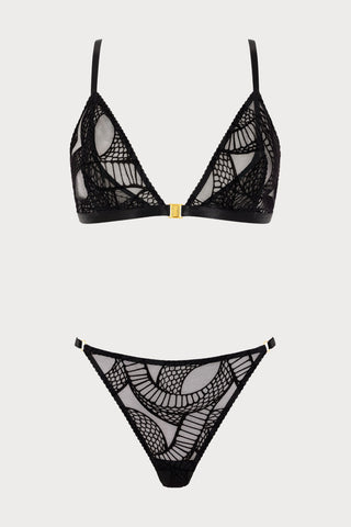 Boîte à Désir Velvet Snake Bra & Brief