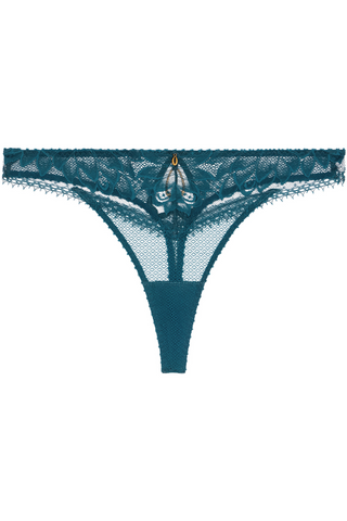 Aubade Blue Lace Tanga Thong Flawless Love - French Knickers