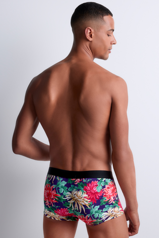 Aubade Homme Men's Cotton Modal Crazy Flowers Trunks - Patterned Men's Briefs