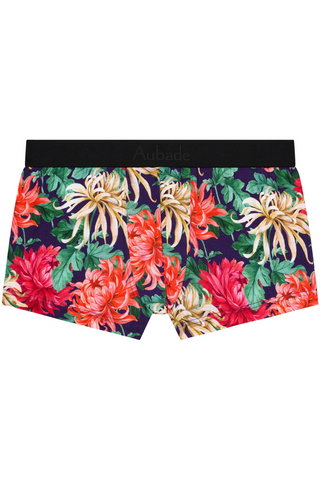 Aubade Homme Men's Cotton Modal Crazy Flowers Trunks - Patterned Men's Briefs