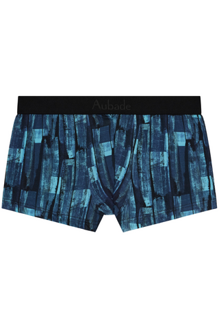 Aubade Homme Men's Cotton Modal Denim Art Trunks - Patterned Men's Briefs