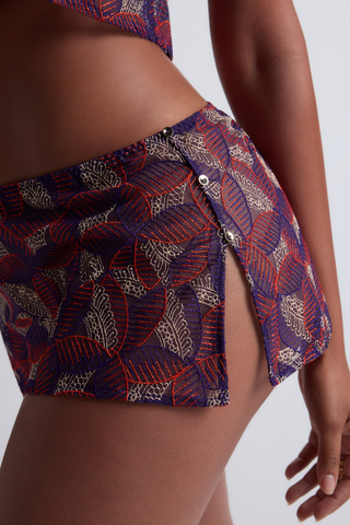 Aubade Purple Embroidery Cheeky Shorty Life Celebration